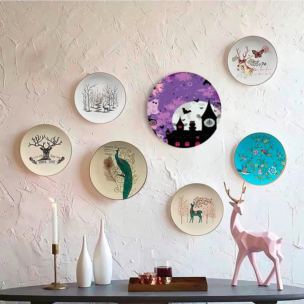 Vintage Halloween Decorative Ceramic Plates, Halloween Midnight - Image 3