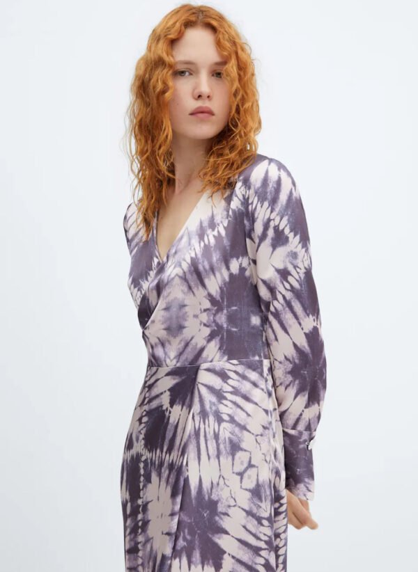 Satin tie-dye dress